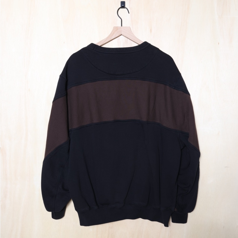 Dries Van Noten Handy Panel Sleeve Crew Sweatshirt Black Brown Size Medium - Picture 3 of 4